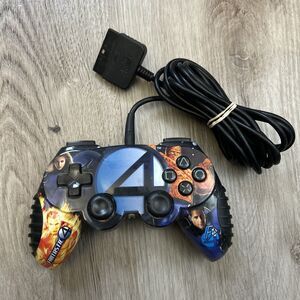 Mad Catz Marvel Fantastic 4 PS2 Controller Sony Playstation 2 Blue Tested Works